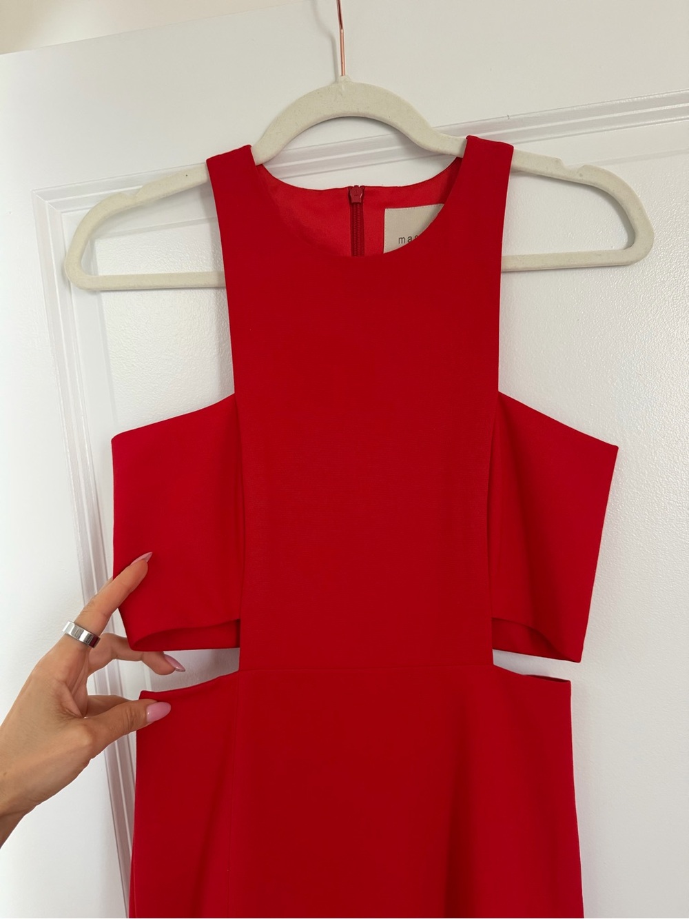 Mason red elegant evening dress, like new, size 0, fits like 2.